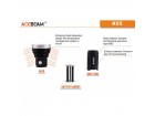 Поисковый фонарь Acebeam K65 NW + 4 аккумулятора 3100 mAh