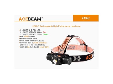 Налобный фонарь Acebeam H30