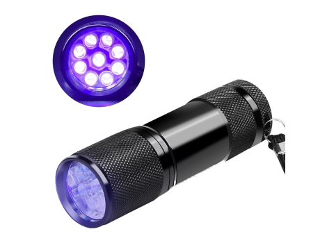 Ультрафиолетовый фонарь 9 светодиодов